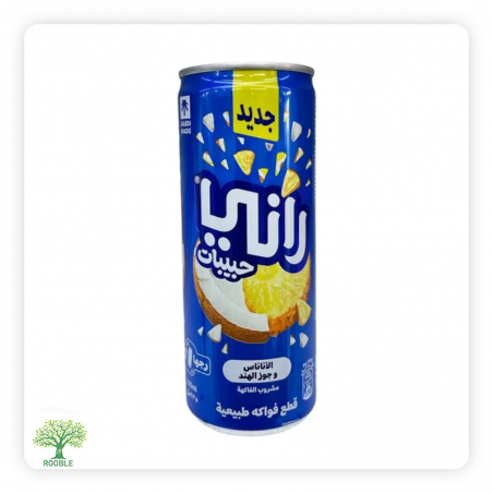 راني, عصير بنكهة الاناناس وجوز الهند, معدن 24×240مل