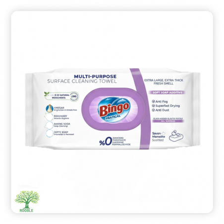 BINGO , All-purpose cloths (purple), 12 × 96 pcs