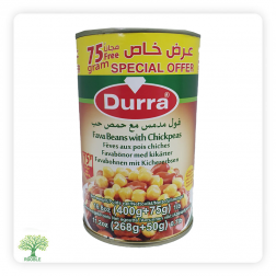 Durra, fava beans with chickpeas, canned 24×475g
