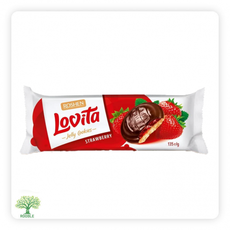 ROSHEN, Lovita, Cookies Filled Jelly strawberry, 21×170g