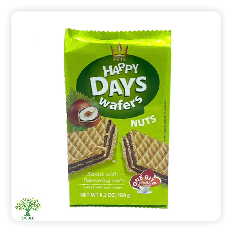 HAPPY DAYS, Wafers Haselnuss, 24×180g