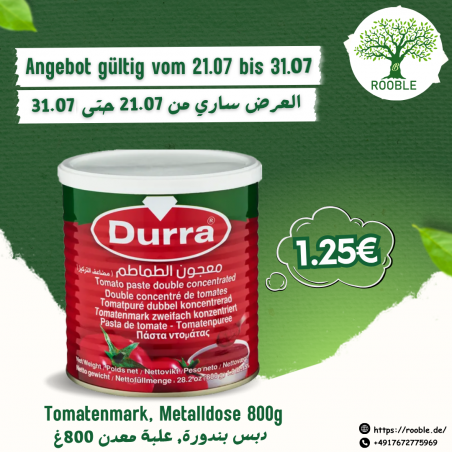 DURRA, Tomato molasses, tin 12×800g