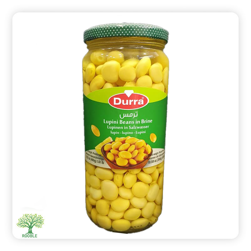 DURRA, gekochte Lupinen, Glasgefäß 12×460g
