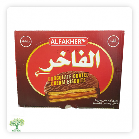 ALFAKHER, mit Schokoladencreme überzogene Kekse, 12×(10×35g)