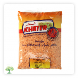 KHATER, Cracked Red Lentils, 18×900g